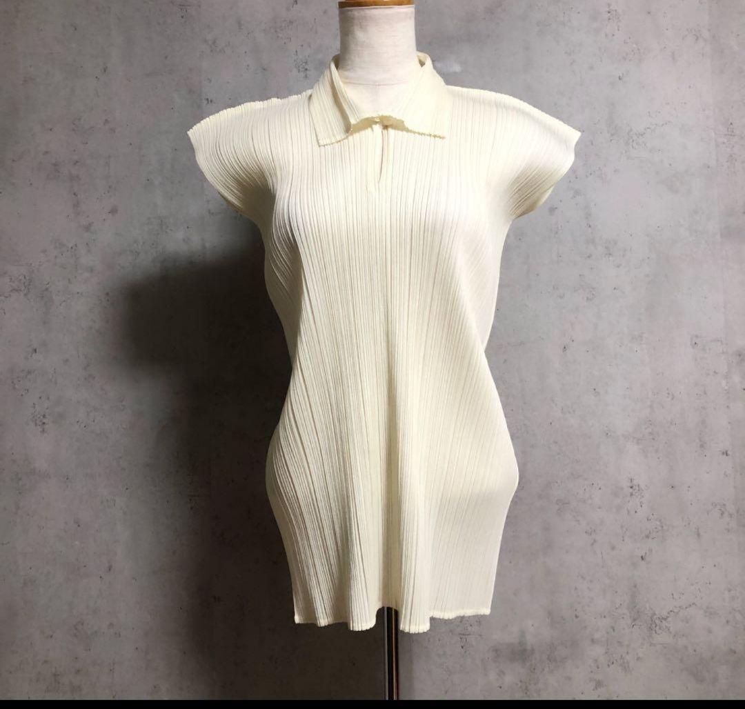 プリーツプリーズ　フレンチスリーブ　半袖