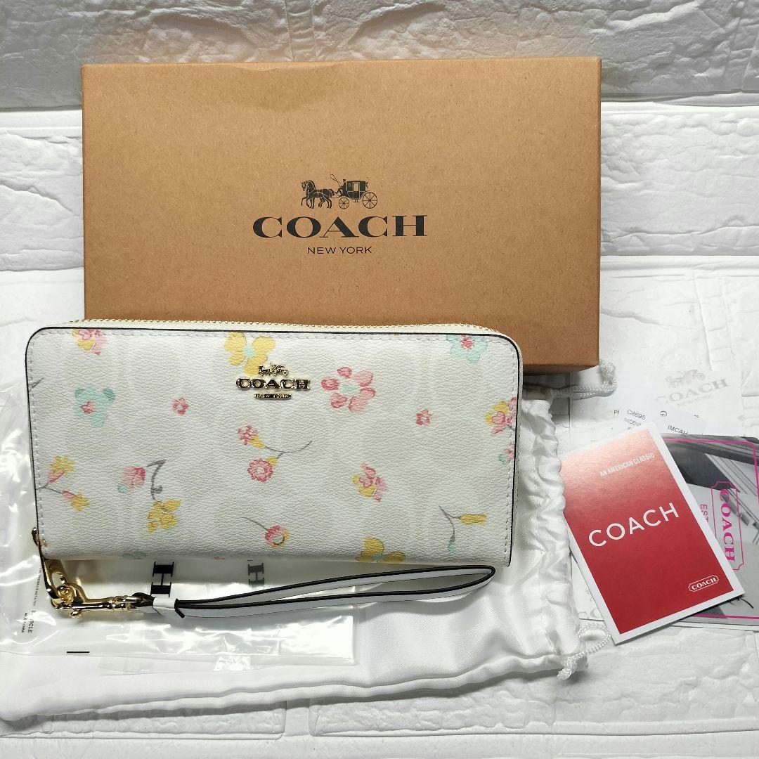 COACH フラワーデザイン 長財布 ギフト プレゼント 誕生日 記念日