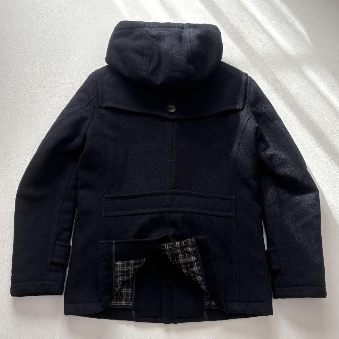 バーバリー ダッフルコート ノバチェック キルティング ボア M ネイビー