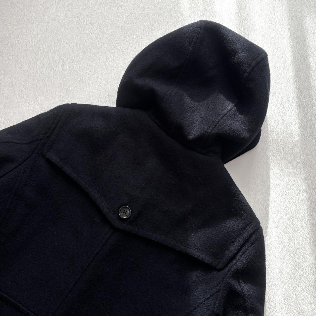 バーバリー ダッフルコート ノバチェック キルティング ボア M ネイビー