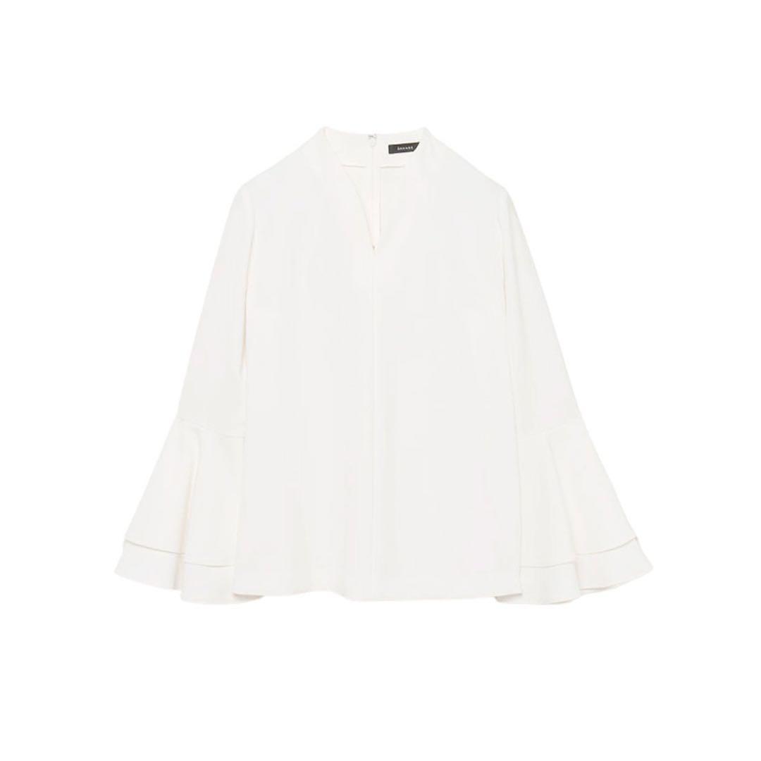アニュアンス　ラッフルスリーブブラウス
