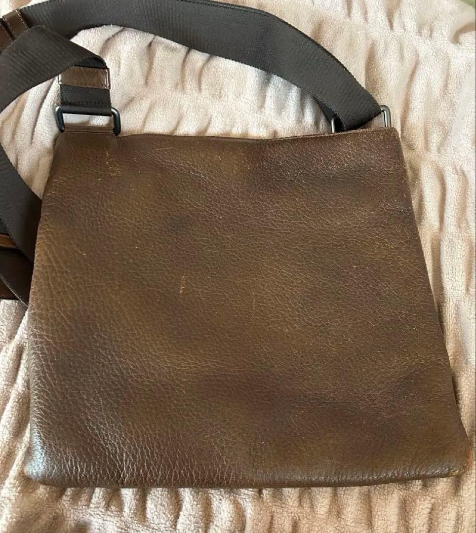 お値下げPRADA ブラウン レザー サコッシュ 袋付き