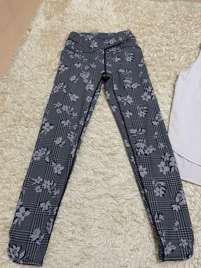 【SUKALA】チェックセパレートツイストタンクトップ　ウエストクロスレギンスM