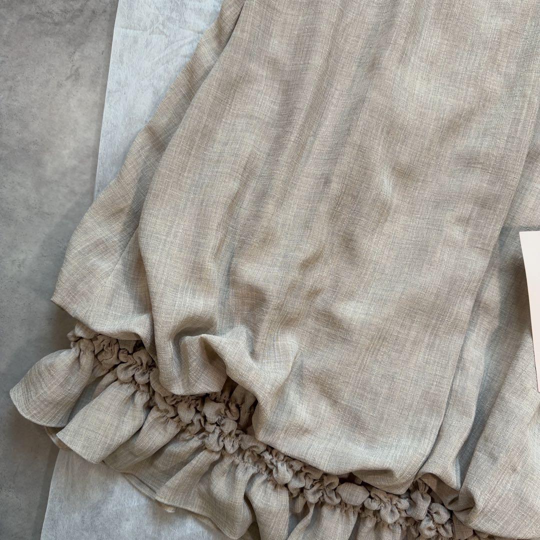 未使用タグ付【FOXEY】 デイジーリン シャーリングハムワンピース 38