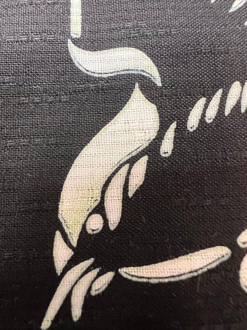 黒地　燕柄綿100%浴衣・帯・下駄セット