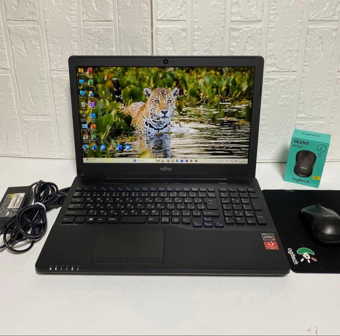 Windows11 オフィス付きRYZEN7 SSD256GB 富士通ノートPC