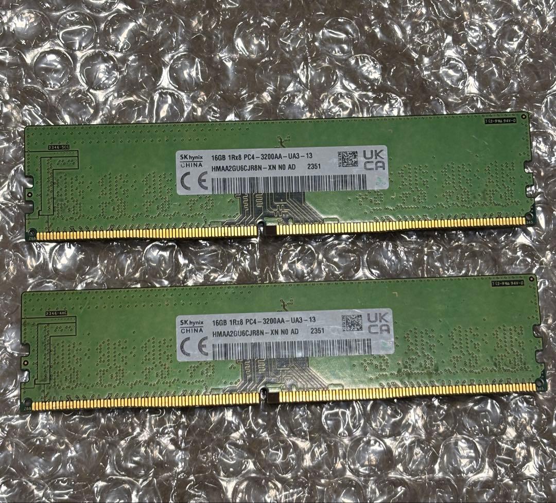 SKhynix 32GB(16x2) DDR4 メモリ PC4-3200AA
