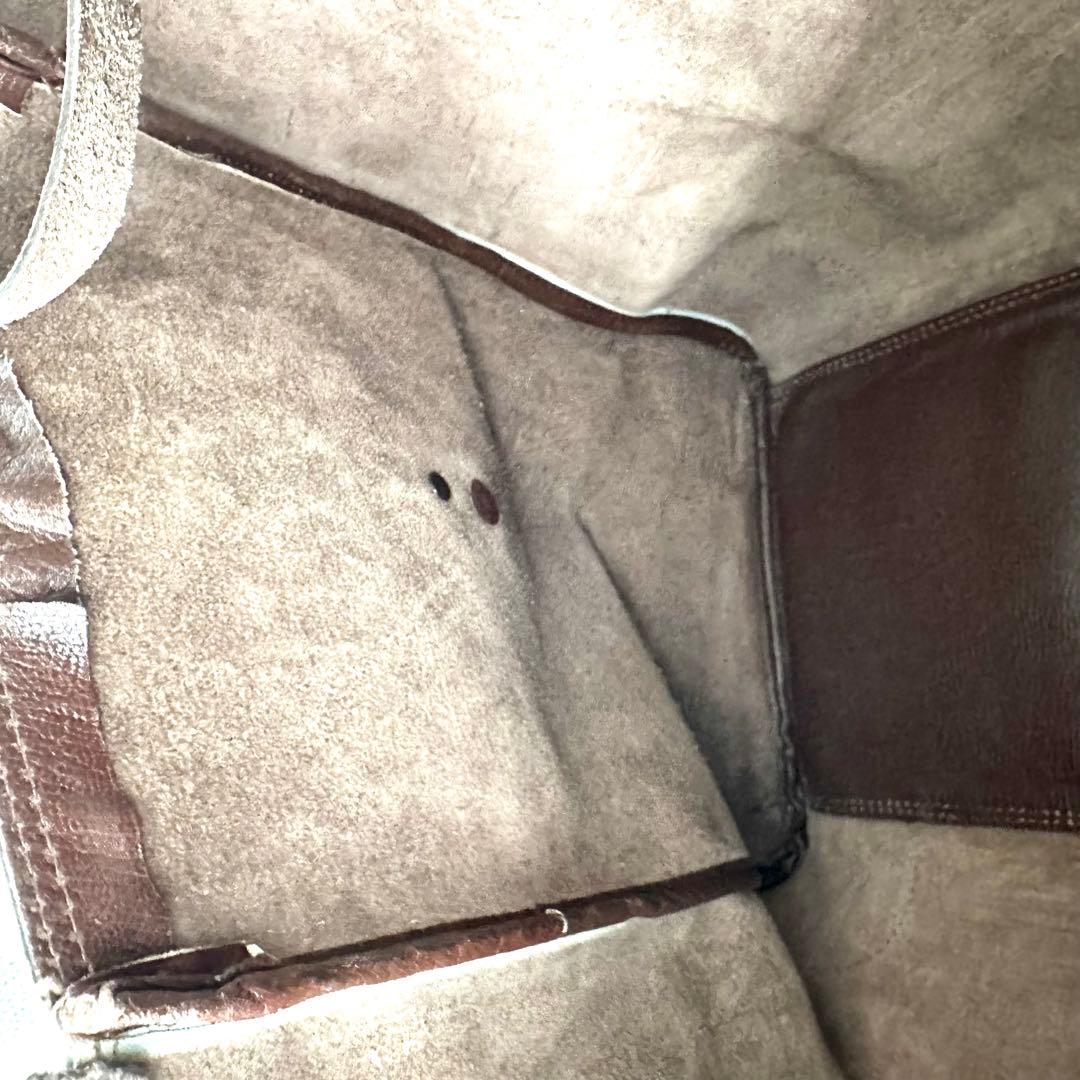 【激レア 特大】コムデギャルソン オールレザー ボストンバッグ 大容量 ブラウン