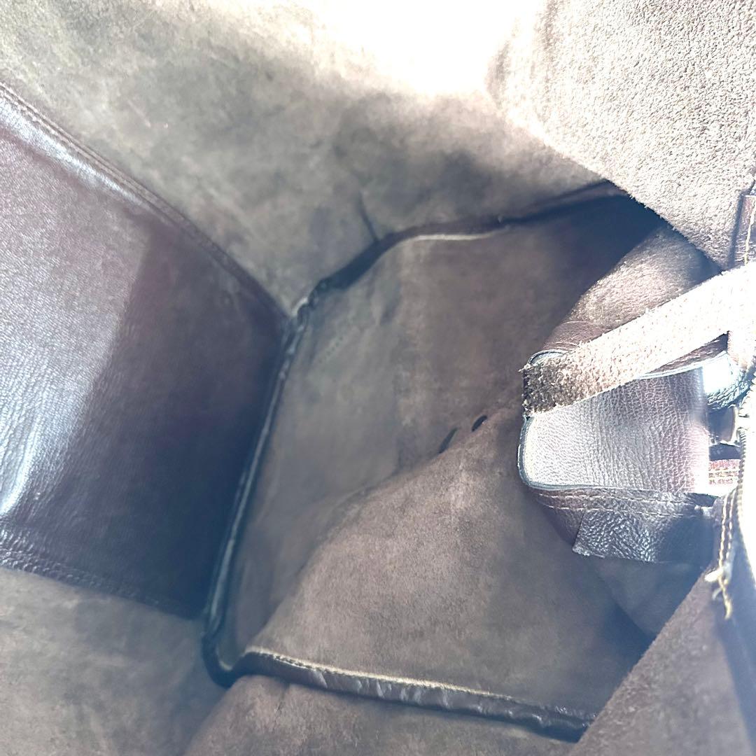 【激レア 特大】コムデギャルソン オールレザー ボストンバッグ 大容量 ブラウン