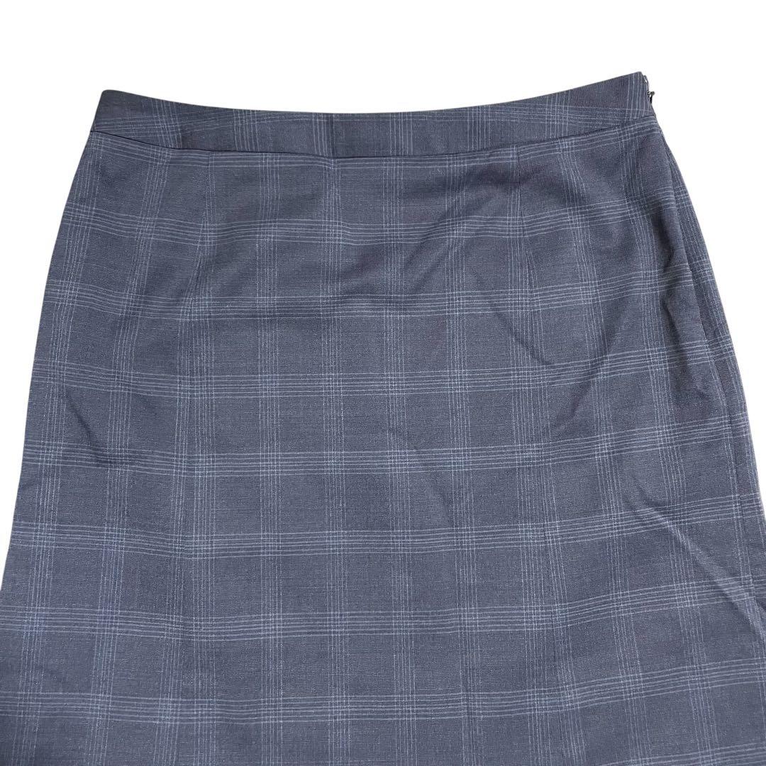【美品】LES MUES レミュー スカートスーツ ストレッチ 洗える L 紺青