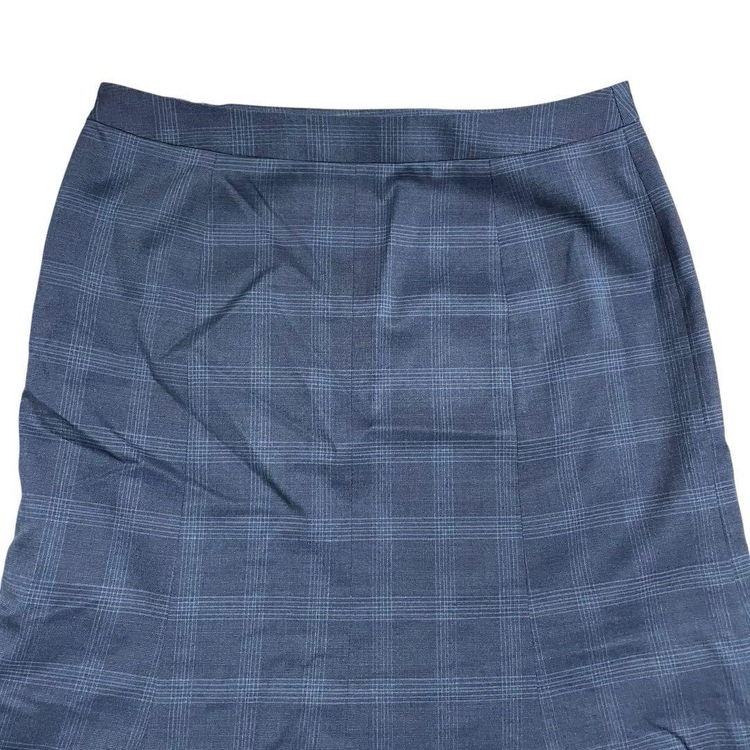 【美品】LES MUES レミュー スカートスーツ ストレッチ 洗える L 紺青