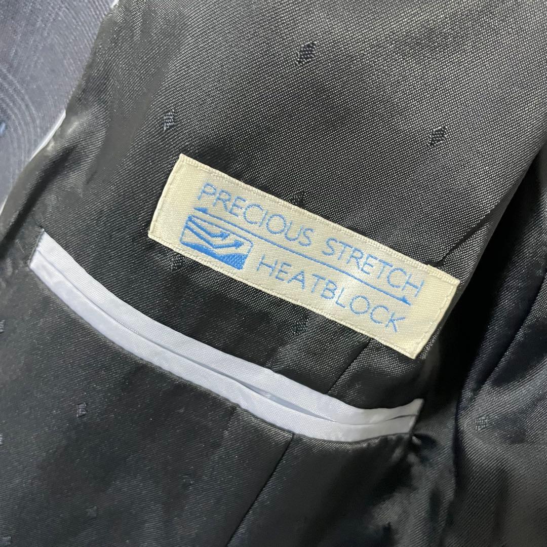 【美品】LES MUES レミュー スカートスーツ ストレッチ 洗える L 紺青