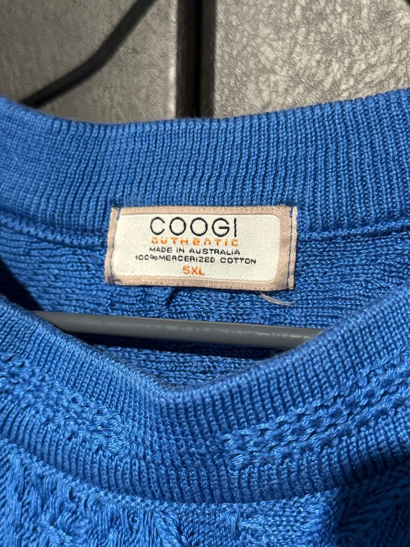 【希少】COOGI クージー　ニット　オーバーサイズ　青　ワンピース