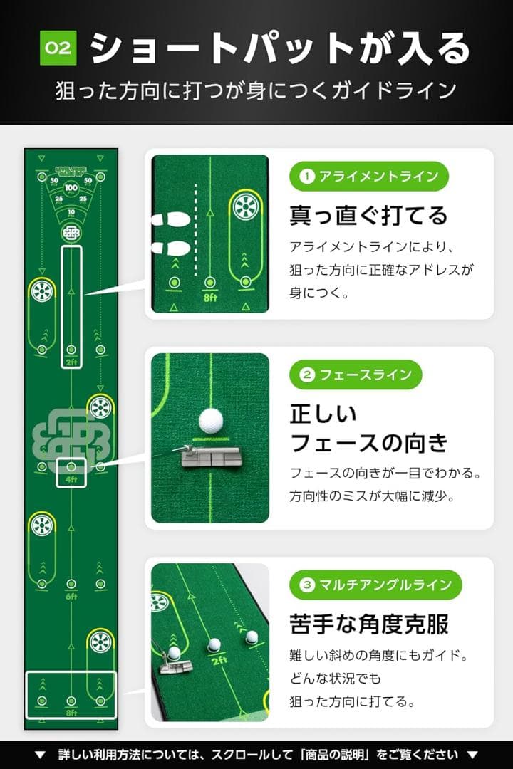 BACK2BASICSGOLF パター練習マット