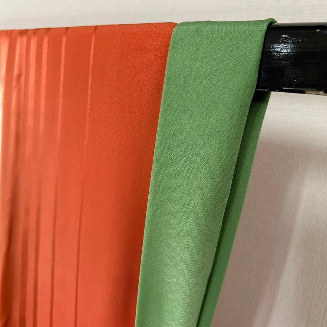 振袖用長襦袢 正絹 付け衿に可愛い刺繍 暈し染広衿 着物 T-2937