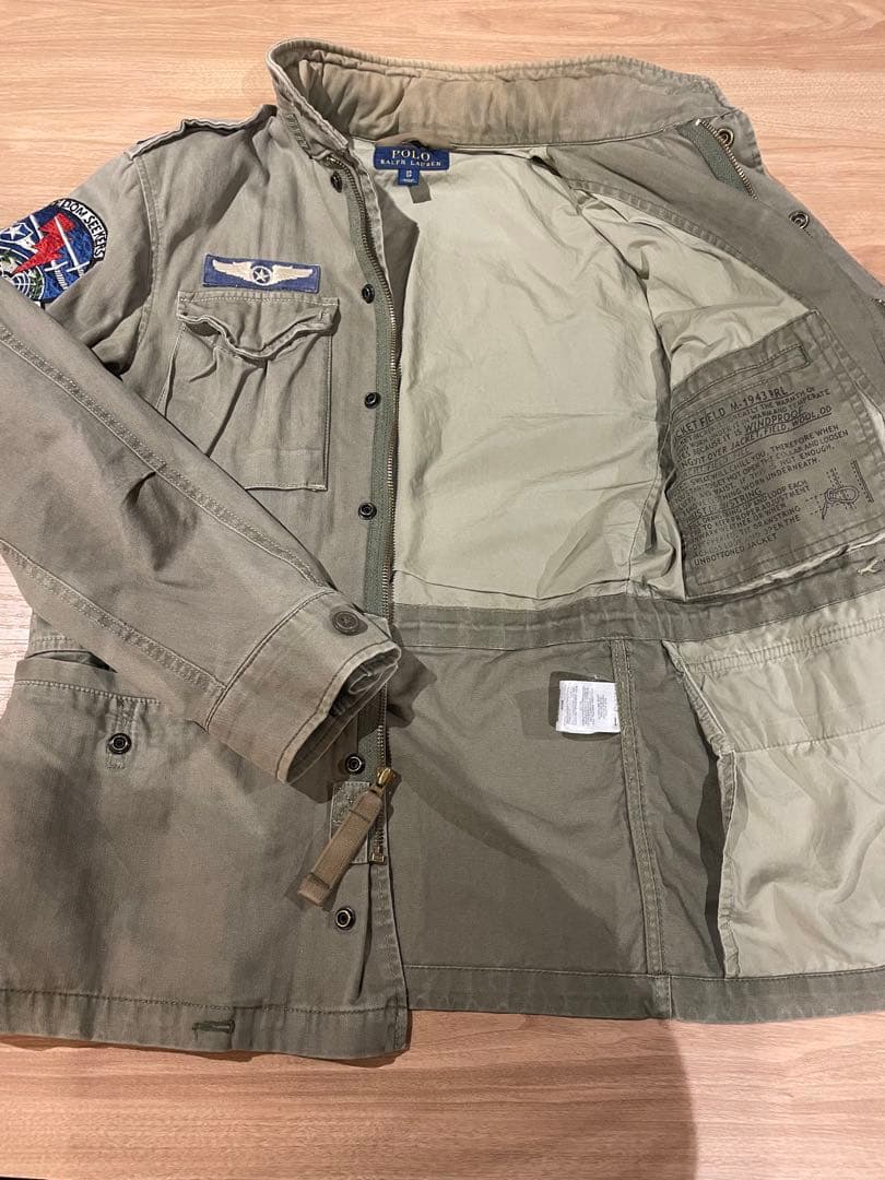 希少XS！名作 ポロ ラルフローレンM-65 フィールドジャケット ワッペン加工