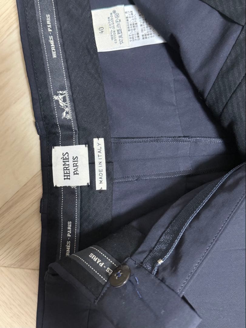 HERMES エルメス ハーフパンツ ショートパンツ 黒 紺 美品