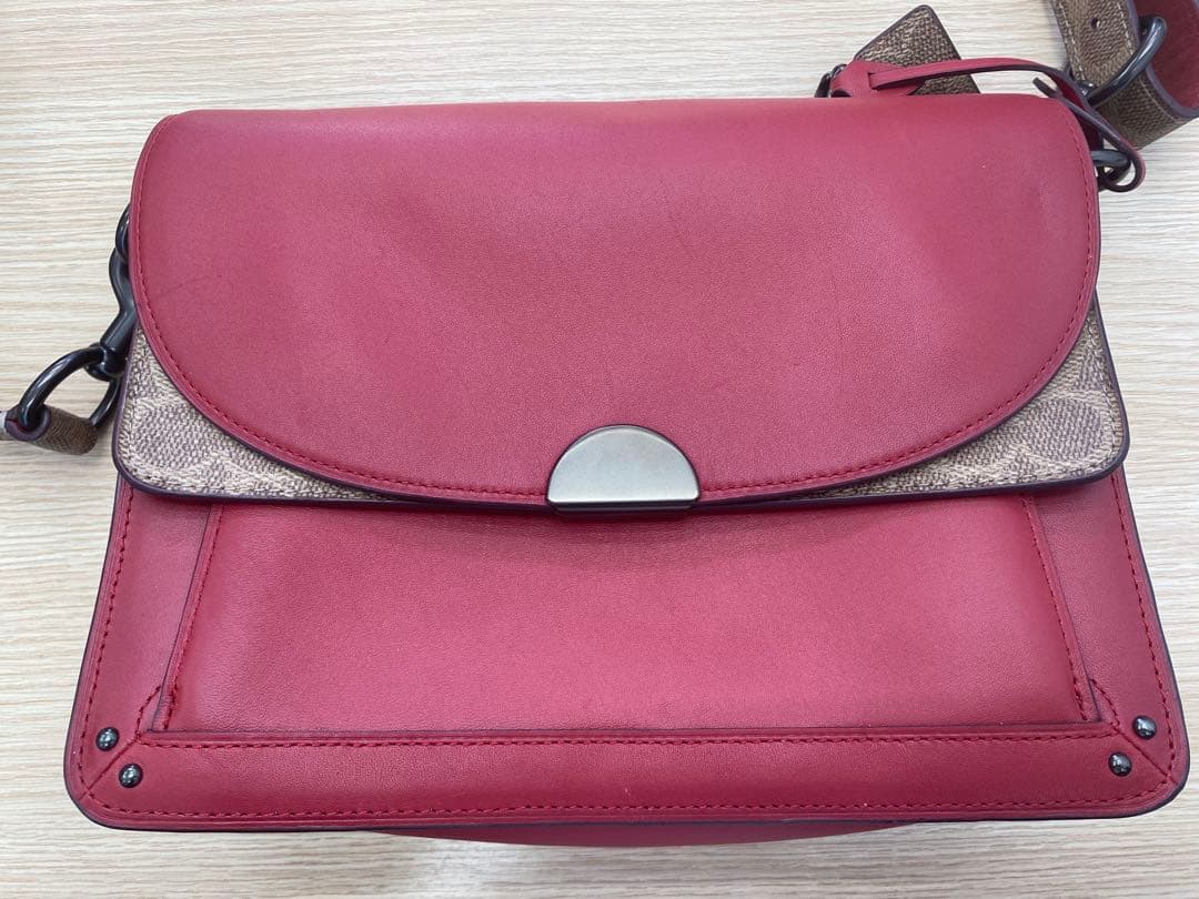 COACH シグネチャー チェーン 2WAY フラップ クラッチショルダーバッグ