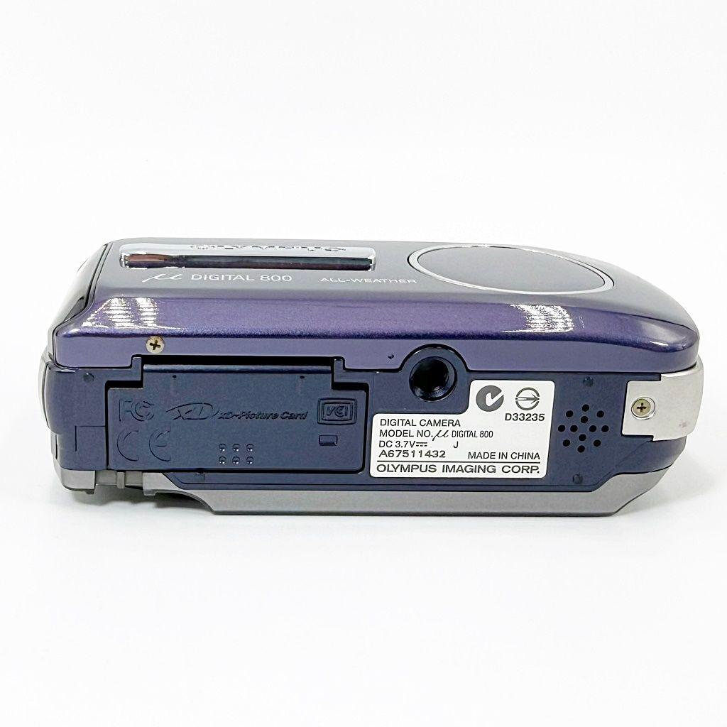 【美品】オリンパス μ DIGITAL 800 ダークブルー コンデジ カメラ