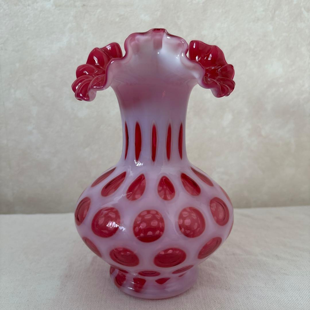 フェントン　オパールセント　ドット　花瓶