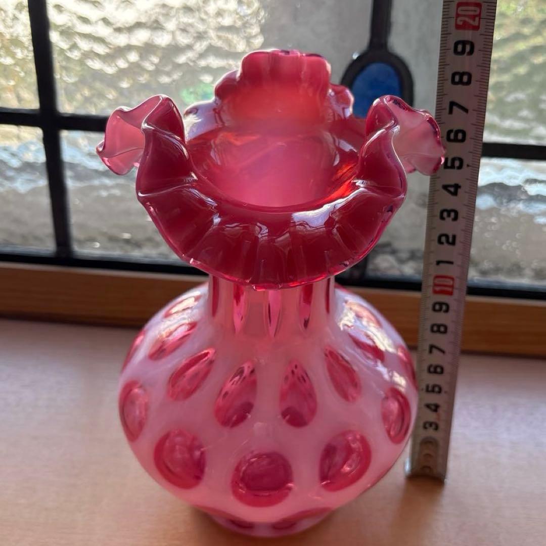 フェントン　オパールセント　ドット　花瓶