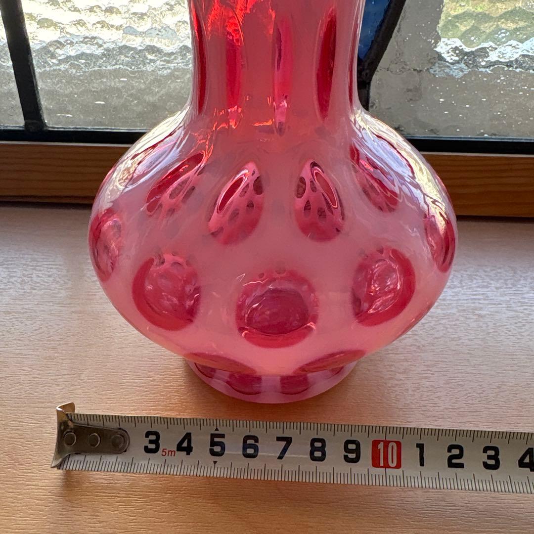 フェントン　オパールセント　ドット　花瓶