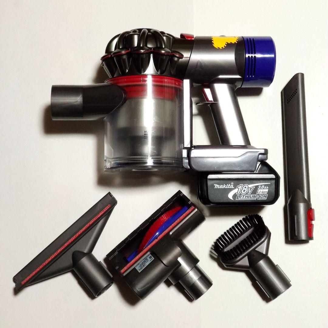 ダイソンSV10 V8掃除機＋マキタ18vアダプターセット 分解清掃済み 動作品