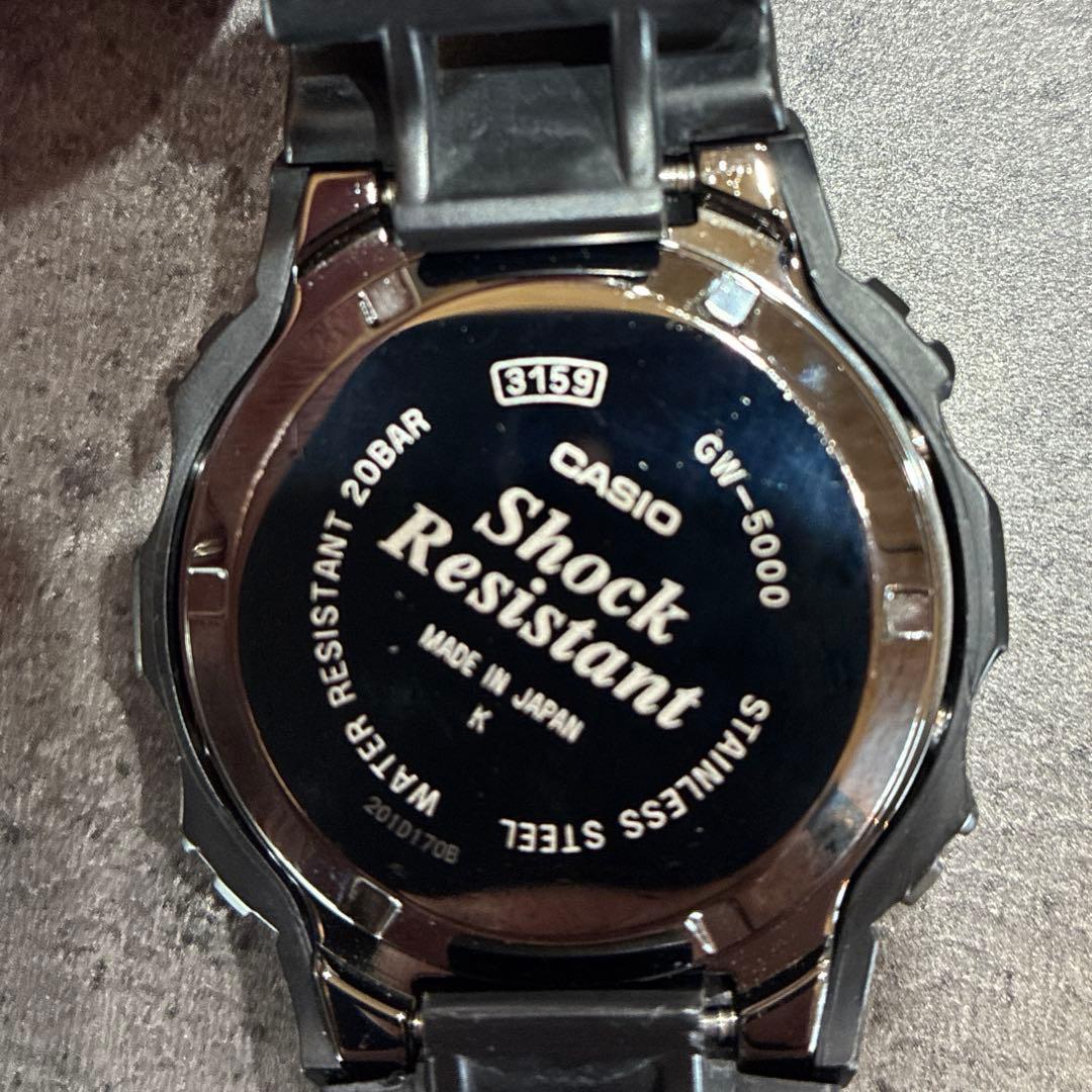 n*）様 極美品 G-SHOCK GW-5000 電波ソーラー ブラック メタル
