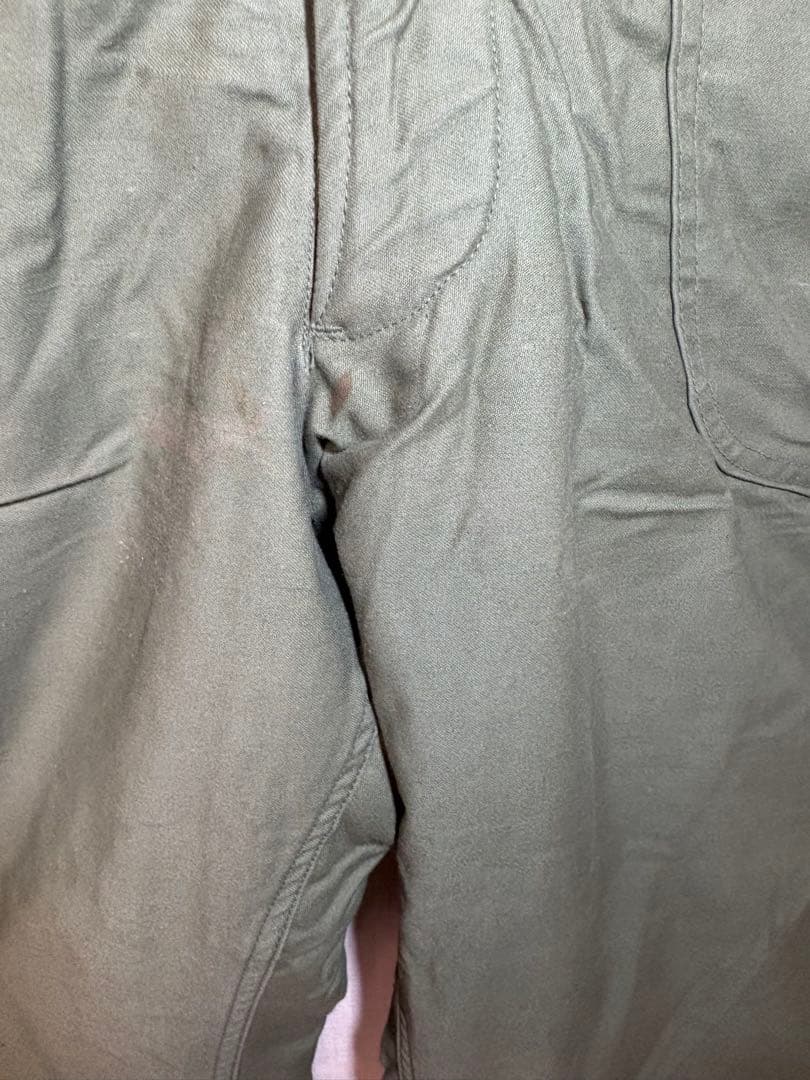 値下げ！アメリカ軍 U.S NAVY A-2 コールドウェザー デッキパンツ　L