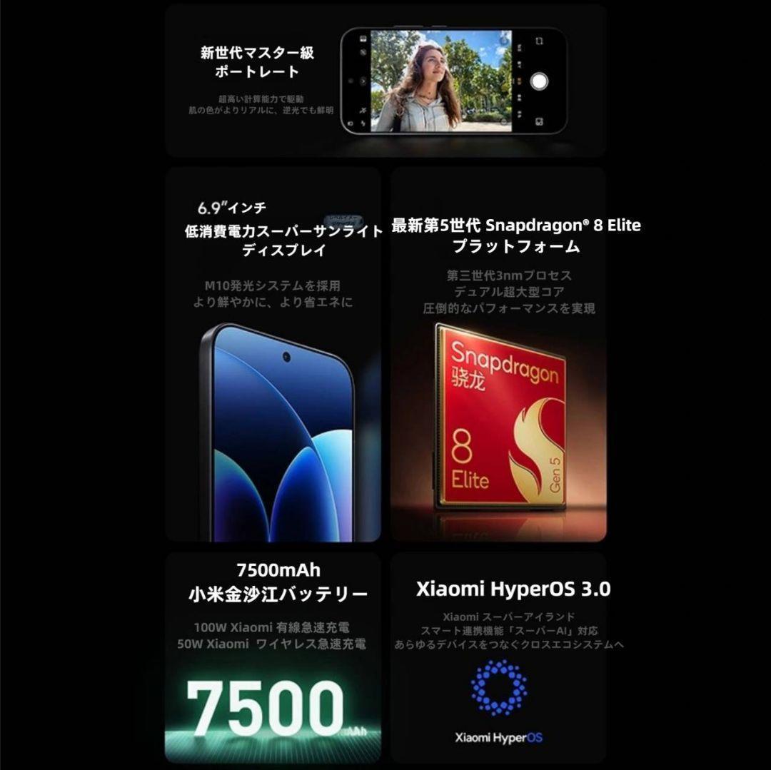 【新品未開封】XIAOMI 17 Pro Max 12GB/512GB 中国版
