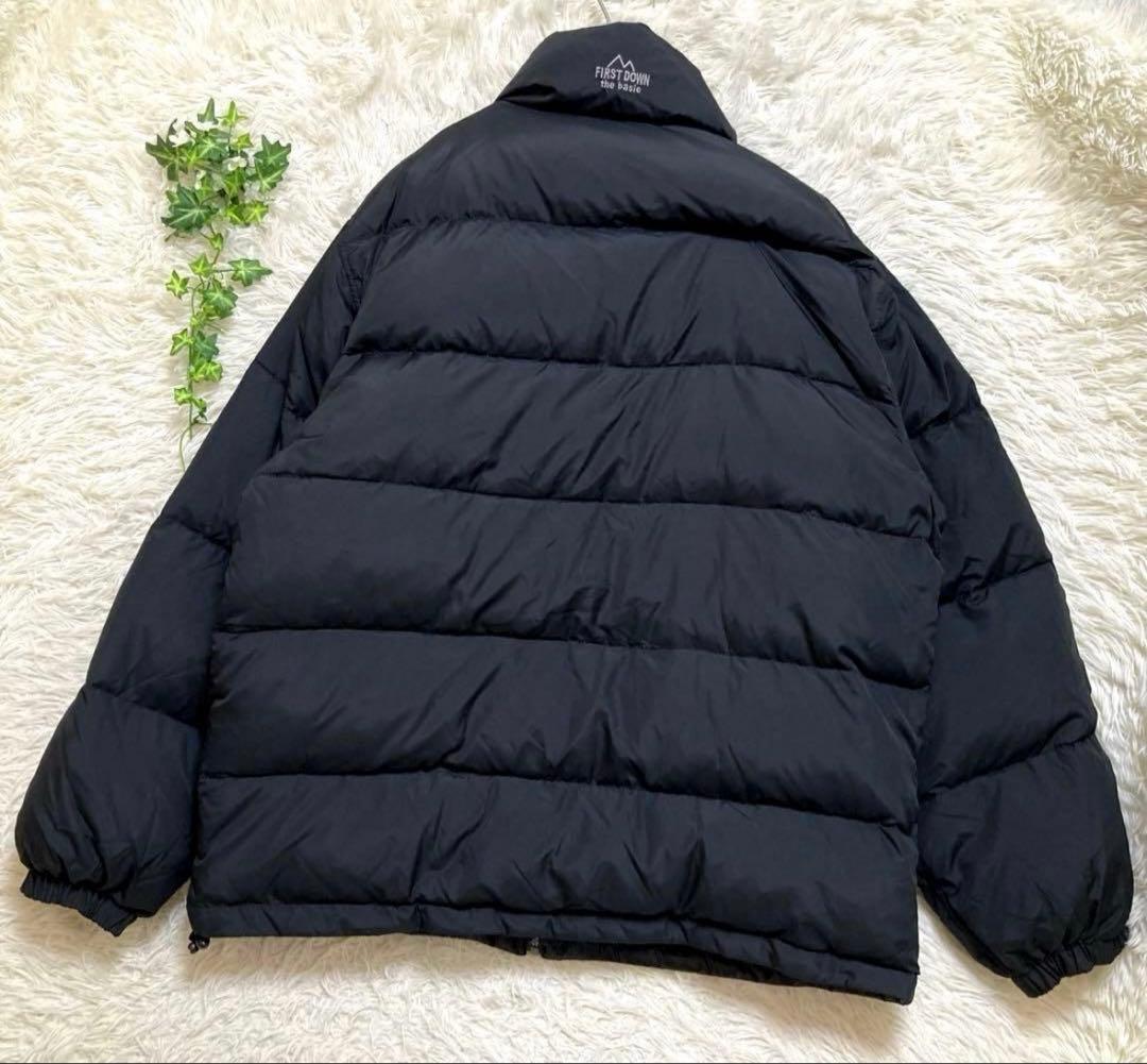 【美品】レア　FIRST DOWN リバーシブル ダウンジャケット 5L 黒