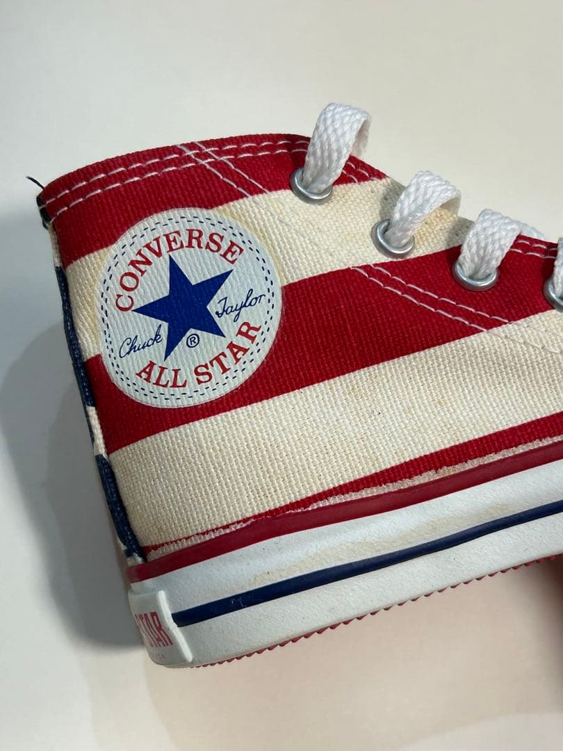 激レア 90s USA製 コンバース　ヴィンテージ キッズスニーカー星条旗柄