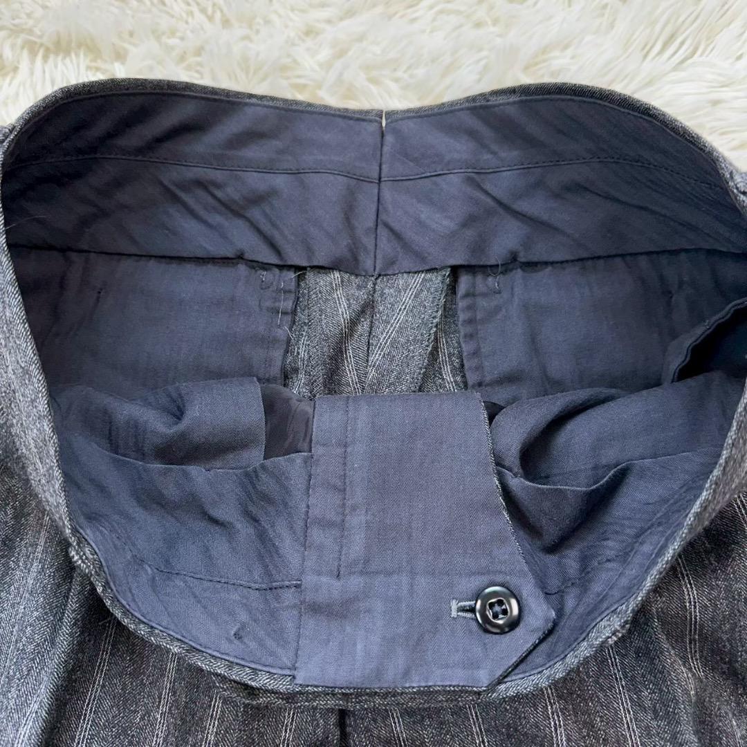 美品✨SHIPS 高級生地ゼニア ストライプ スーツ 総裏 本切羽 48 L相当