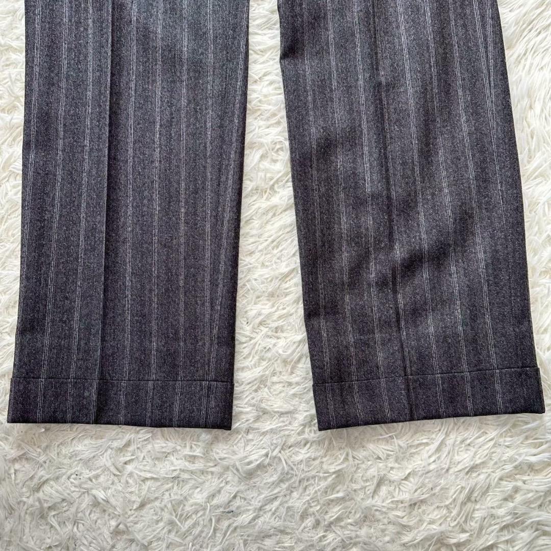 美品✨SHIPS 高級生地ゼニア ストライプ スーツ 総裏 本切羽 48 L相当