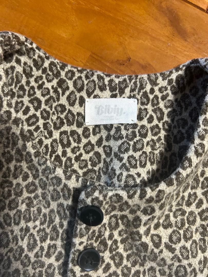 Bibiy. PEPURAMU CARDIGAN レオパード
