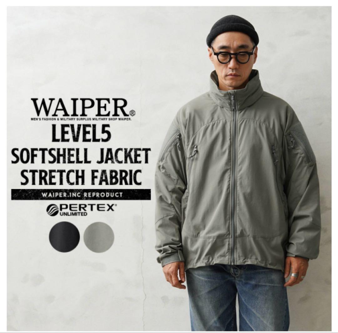 WAIPER LEVEL5 ソフトシェルジャケット ブラック　Mサイズ