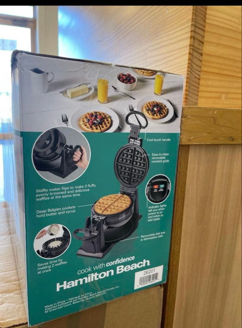 Hamilton Beach ダブルベルギーワッフルメーカー