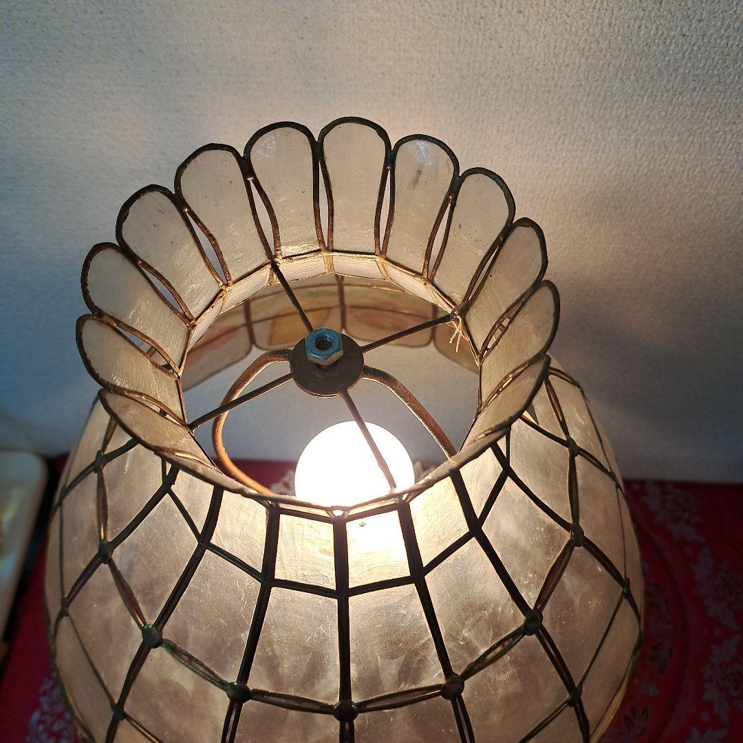 ♡昭和レトロ　フルーツモチーフ 　シェル【貝】シェードランプ♡