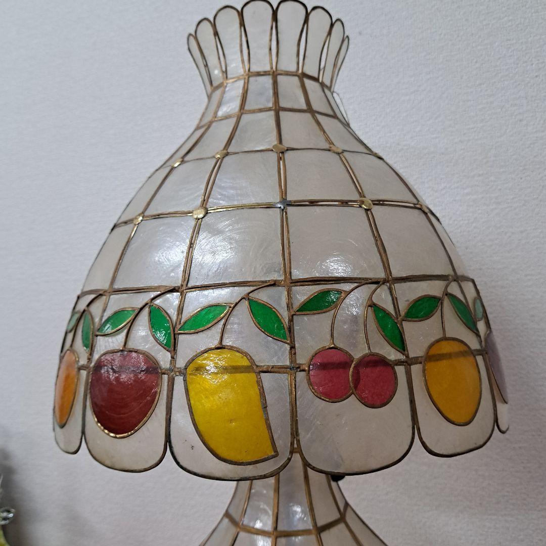 ♡昭和レトロ　フルーツモチーフ 　シェル【貝】シェードランプ♡