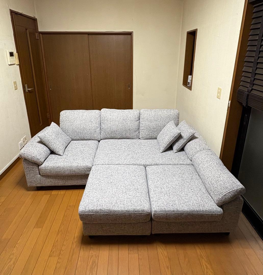 【直接取引】 タンスのゲン 3人掛け カウチソファ コーナーソファ CARLO