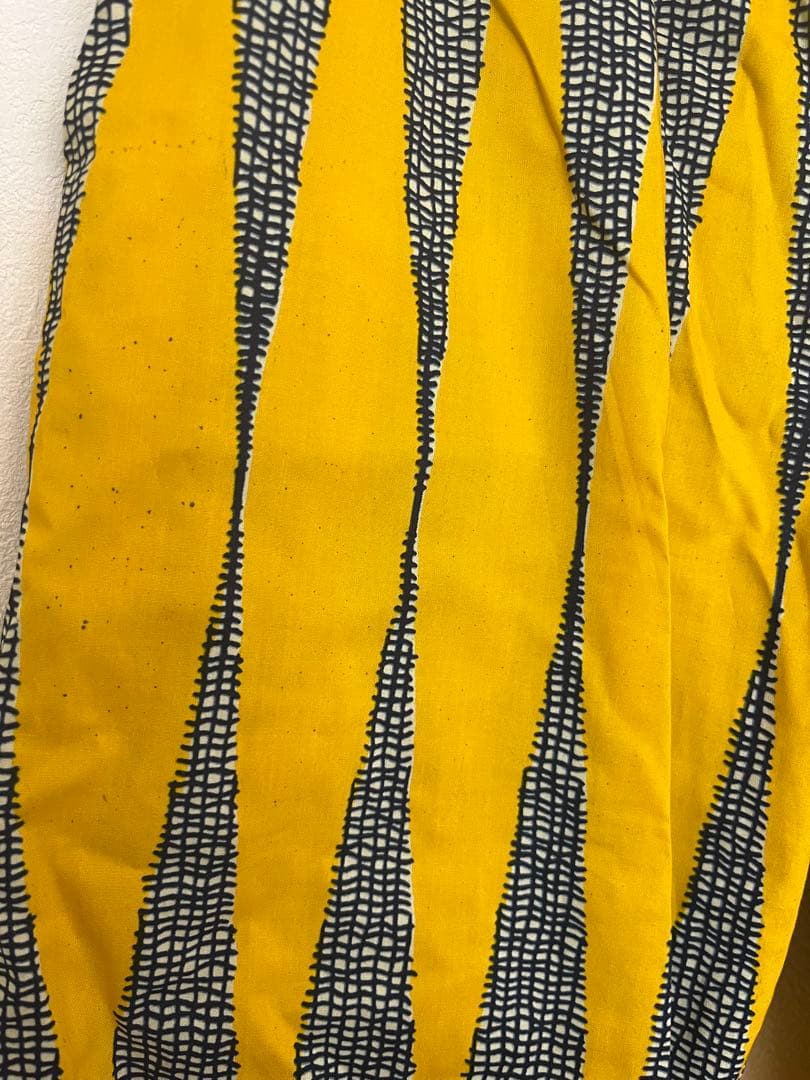 【試着のみ】アフリカ布　ストレートパンツ 個性派　アフリカンバティックjua