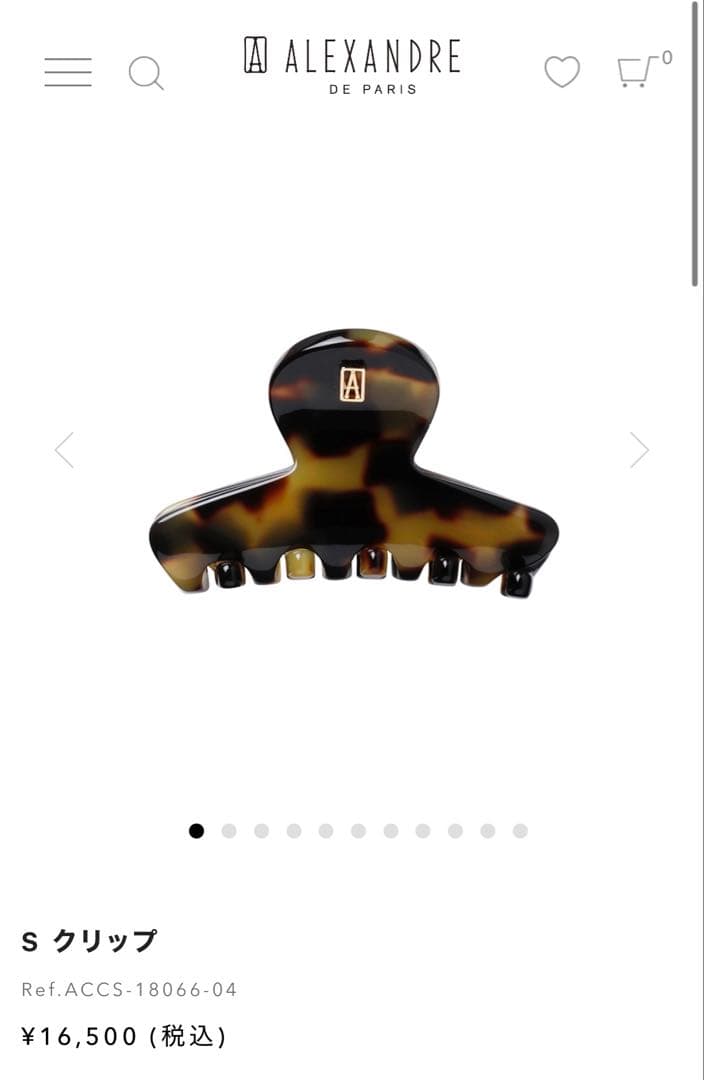 【新品·未使用】ALEXANDRE DE PARIS S クリップ
