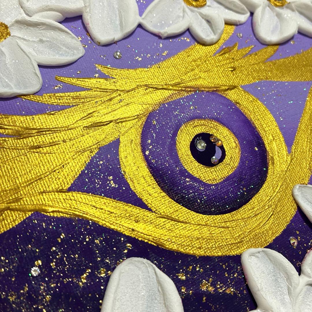 開運絵画　生命の木　龍神様　インフィニティ　眼　天界の花　昇龍　金箔