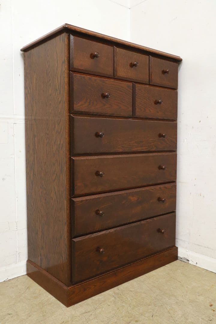 一*球様 高級 三越家具【ブルージュ】オーク材6段チェスト・整理タンス