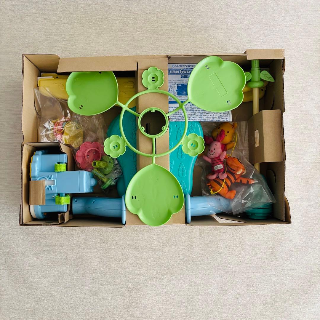 美品　くまのプーさんプーメリー　えらべる回転　6wayジムにへんしんメリー