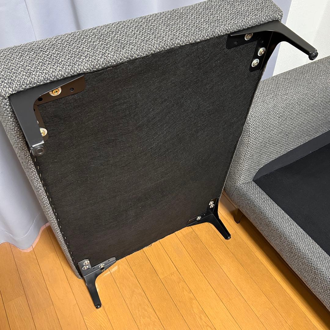 【極美品✨】ニトリ　２．５人掛けソファ　ダークグレー　オットマン