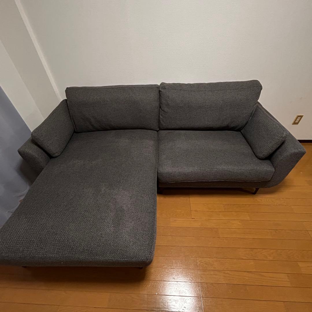 【極美品✨】ニトリ　２．５人掛けソファ　ダークグレー　オットマン