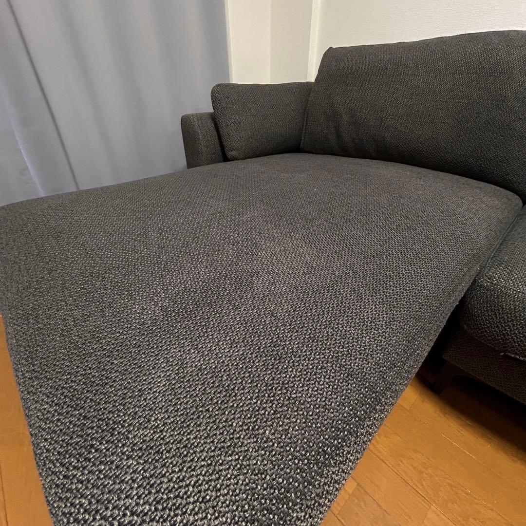 【極美品✨】ニトリ　２．５人掛けソファ　ダークグレー　オットマン
