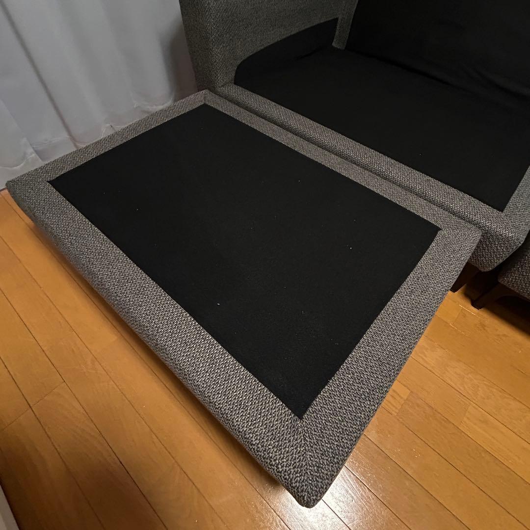 【極美品✨】ニトリ　２．５人掛けソファ　ダークグレー　オットマン