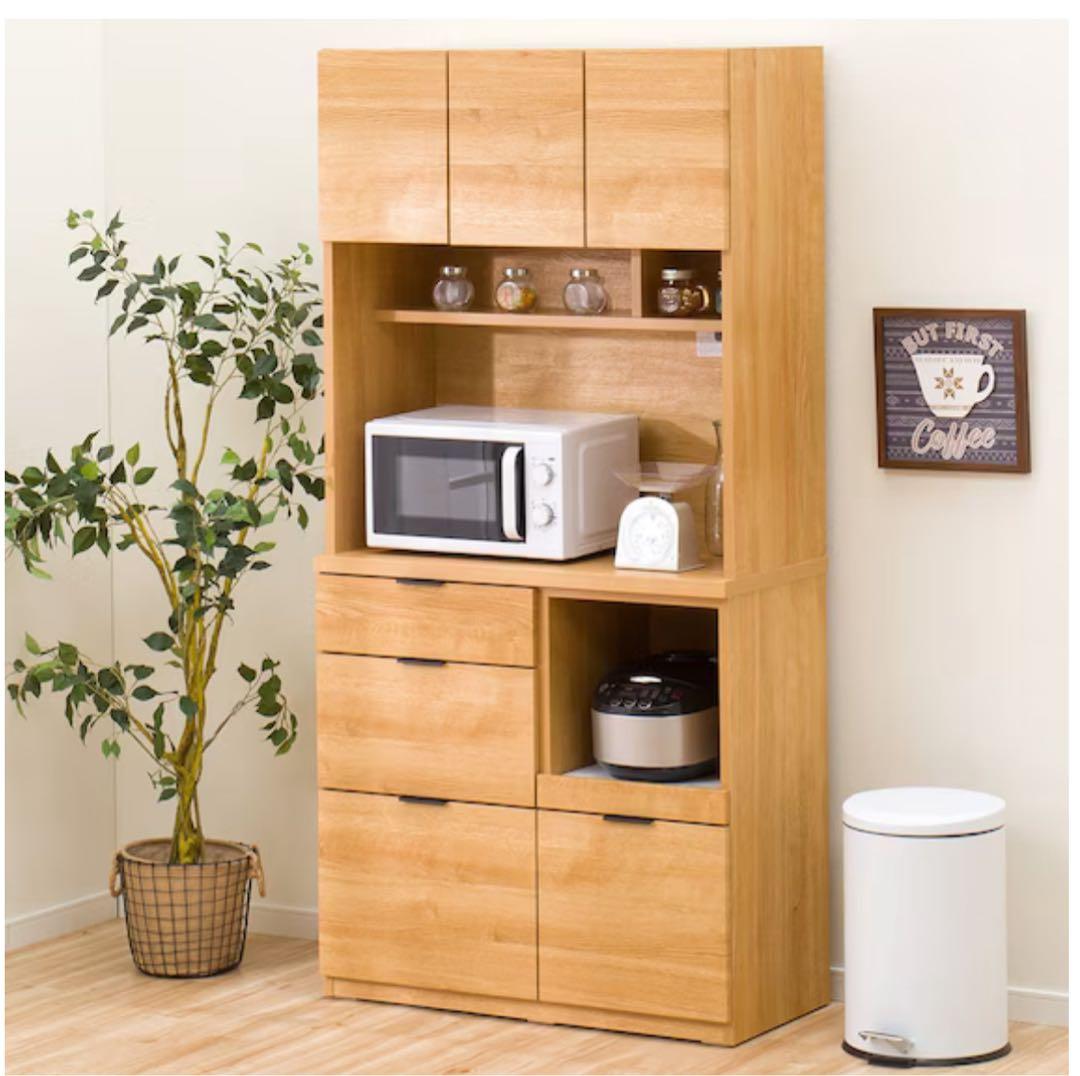 【お値下げ】ニトリ キッチンボード(エトナ90KB LBR)